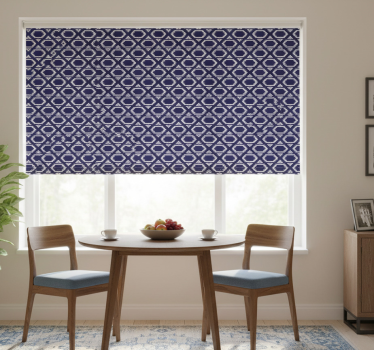 Tenda a rullo sala da pranzo forme esagonali geometriche - TenStickers