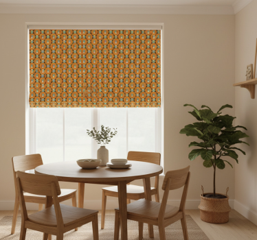 Tenda a rullo sala da pranzo forme geometriche calme - TenStickers