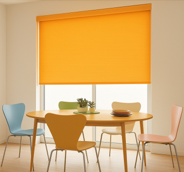 Tenda a rullo sala da pranzo giallo bruciato monocolore - TenStickers