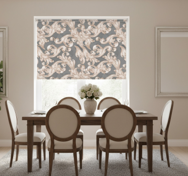 Tenda a rullo sala da pranzo grigia elegante - TenStickers