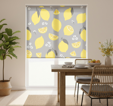 Tenda a rullo sala da pranzo limone tropicale - TenStickers