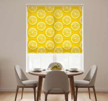 Tenda a rullo sala da pranzo limoni affettati - TenStickers