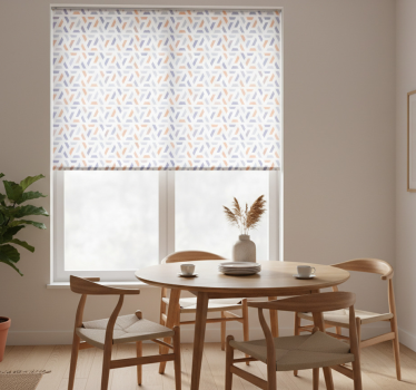 Tenda a rullo sala da pranzo linee geometriche nordiche - TenStickers