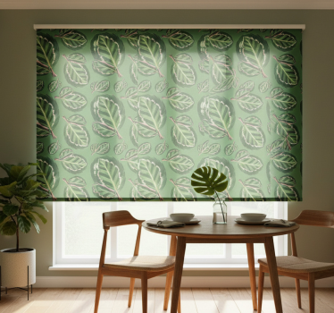 Tenda a rullo sala da pranzo maranta verde - TenStickers
