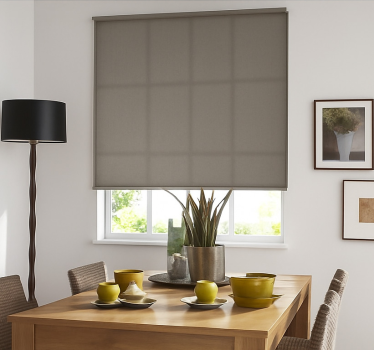 Tenda a rullo sala da pranzo marrone freddo monocolore - TenStickers