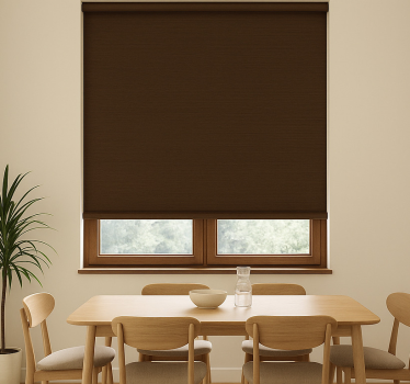 Tenda a rullo sala da pranzo marrone scuro rustico - TenStickers