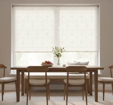 Tenda a rullo sala da pranzo motivi geometrici moderni - TenStickers