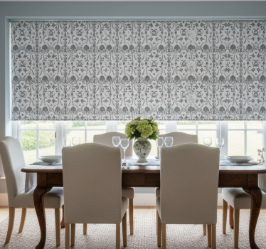 Tenda a rullo sala da pranzo stile provinciale grigio - TenStickers