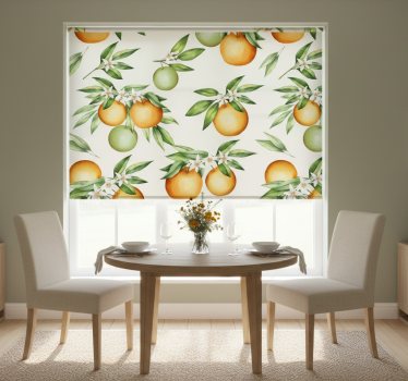 Tenda a rullo sala da pranzo motivo frutta agrumi - TenStickers