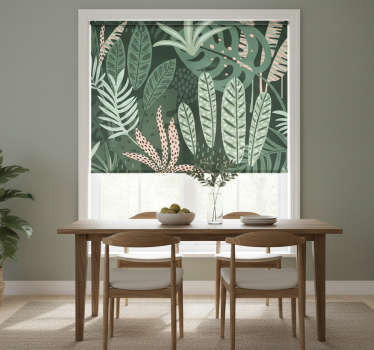 Tenda a rullo sala da pranzo palme estive - TenStickers