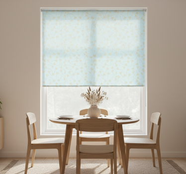 Tenda a rullo sala da pranzo piante nordiche blu - TenStickers