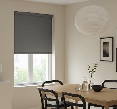 Tenda a rullo sala da pranzo pietra di granito grigio - TenStickers