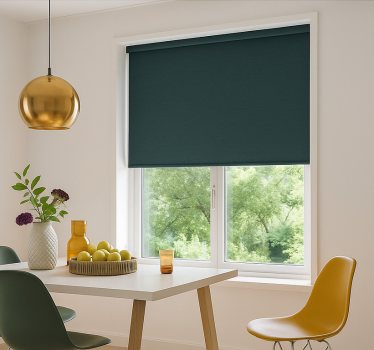 Tenda a rullo sala da pranzo tono blu navy oliva - TenStickers