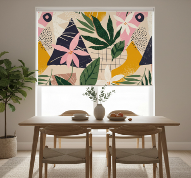 Tenda a rullo sala da pranzo un giardino in casa - TenStickers