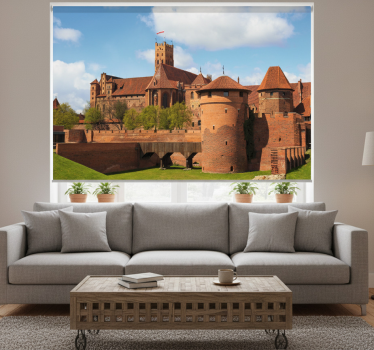 Tenda a rullo soggiorno castello di malbork - TenStickers