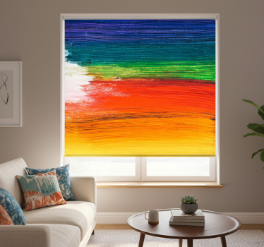 Tenda a rullo soggiorno colori splash arcobaleno - TenStickers