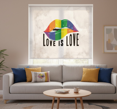Tenda a rullo soggiorno concetto labbra pride day - TenStickers