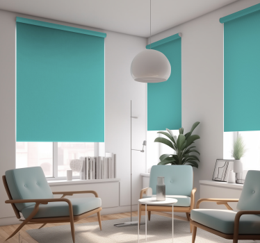 Tenda a rullo colore turchese colore piatto - TenStickers