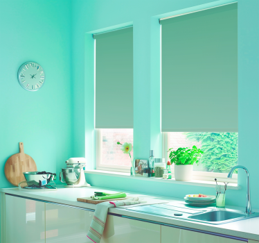 Tenda a rullo colore verde sfumature dell'acqua - TenStickers