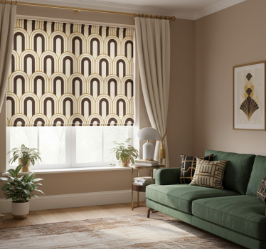Tenda a rullo vintage archi art deco anni '70 - TenStickers