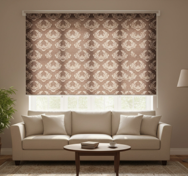Tenda a rullo vintage con motivi floreali classici - TenStickers