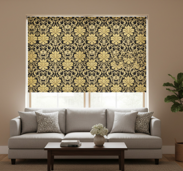 Tenda a rullo vintage decorazione damascata elegante - TenStickers