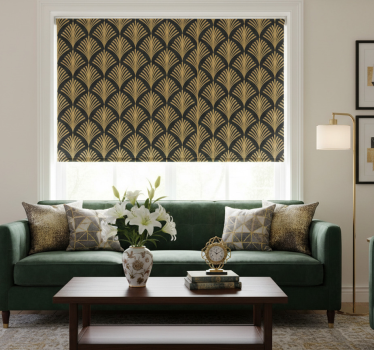 Tenda a rullo vintage glamour dorato anni '20 - TenStickers