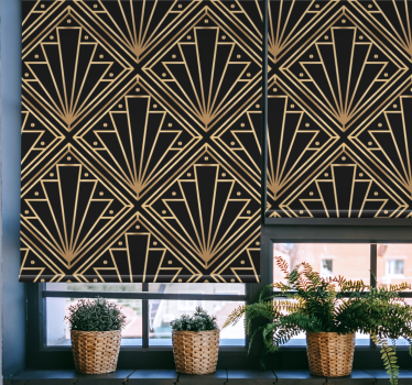Tenda elegante a rullo Forme dorate "art deco" - TenStickers