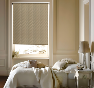 Tenda a rullo elegante imitazione tessuto beige - TenStickers