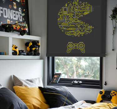 Tende a rullo cameretta Gioco pac giallo - TenStickers