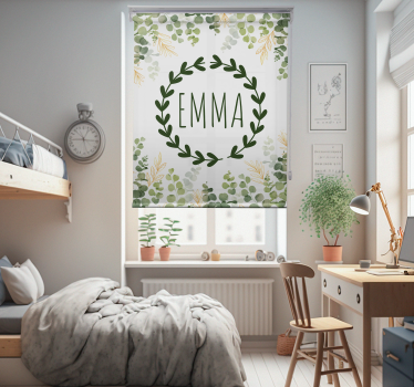 Tende a rullo Bambini corona d'alloro personalizzata - TenStickers