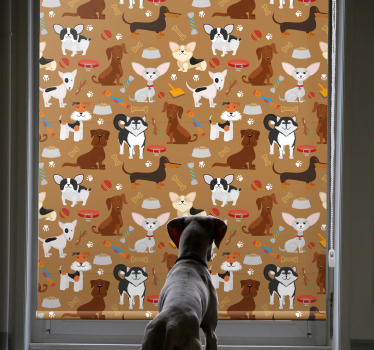 Tende a rullo di bambini Diversi modelli di cani carini - TenStickers