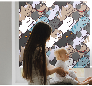 Tende a rullo di bambini Simpatici gatti che dormono pattern - TenStickers