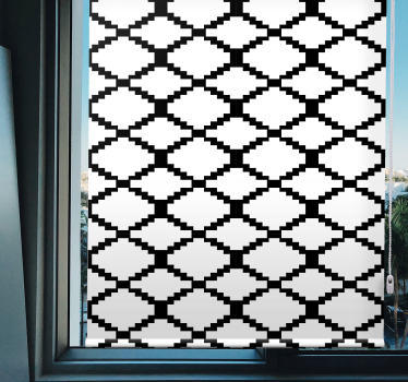Tenda a rullo moderna disegno geometrico in bianco e nero - TenStickers