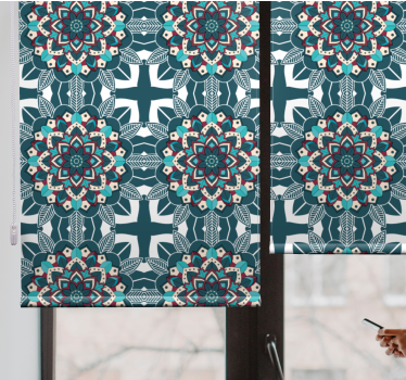 Tende a rullo motivi eleganti piastrelle blu - TenStickers