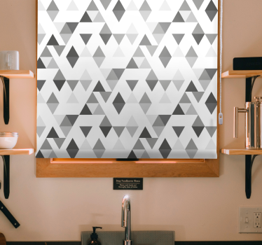 Tenda a rullo moderna modello triangolo grigio - TenStickers