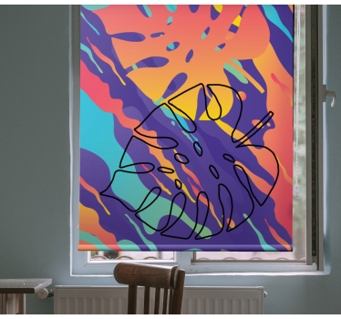 Tenda a rullo moderna motivi astratti di foglie - TenStickers
