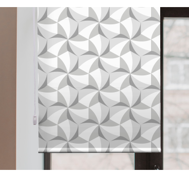 Tenda a rullo moderna tema geometrico grigio - TenStickers