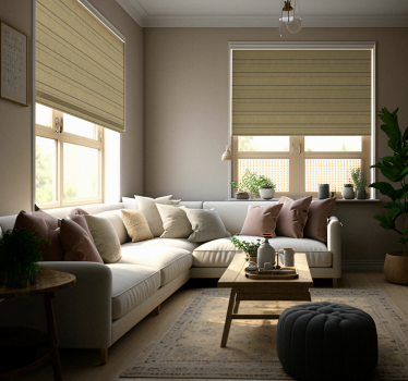 soggiorno tende a rullo striscia beige - TenStickers