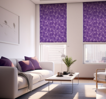soggiorno tende a rullo toni geometrici lilla - TenStickers