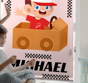 Tende a rullo personalizzabili avventura di corse animate - TenStickers