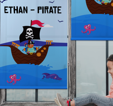 Tende a rullo personalizzabili avventura pirata mare - TenStickers