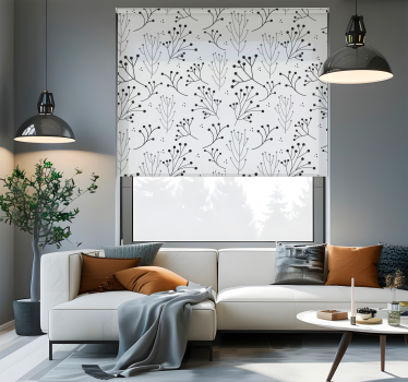 Tende a rullo moderne floreale minimalista - TenStickers