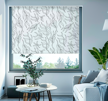 Tende a rullo moderne motivo floreale di sagoma - TenStickers