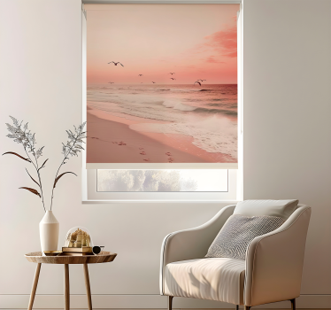 Tende a rullo romantiche cielo mignolo con uccelli - TenStickers
