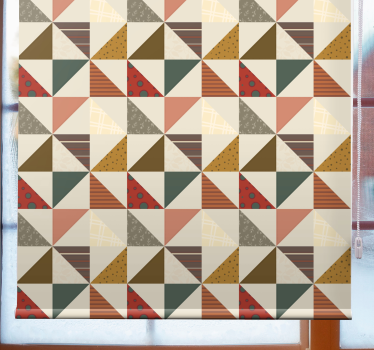 Tende a rullo super vintage Patchwork geometrico - TenStickers