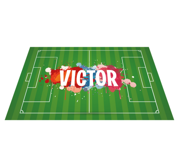 Tovaglietta americana campo da calcio e nome - TenStickers