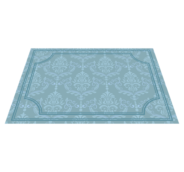 Tovaglietta americana elegante barocco floreale blu - TenStickers