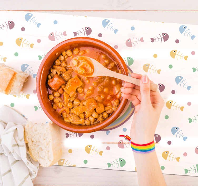 Tovaglietta americana infantile concetto pesci vivaci - TenStickers