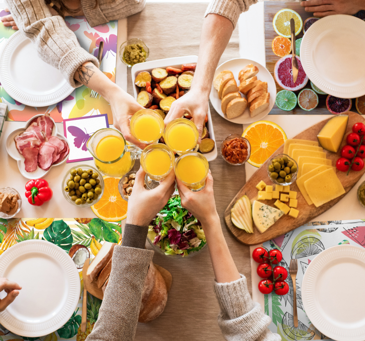 Tovaglietta americana infantile motivo farfalla vivace - TenStickers